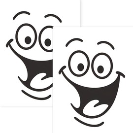 JEYORZY 2 pieces toilet sticker smiling face wall sticker toilet lid sticker funny toilet lid sticker 24 x 18 cm wall sticker toilet lid sticker for toilet lid