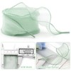 WEGOODZF Flat Ribbon Organza Shoelaces: 4 cm Wide Transparent Snow