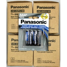 192PC Panasonic AAA Batteries Super Heavy Duty Power Carbon Zinc Triple A Battery 1.5V
