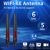 WiFi 6 6E Tri-Band 2.4GHz/5GHz/6E 9dBi Omnidirectional Antenna for PC
