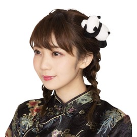 Party City Variety Goods Huggable Panda Hairpin White Black