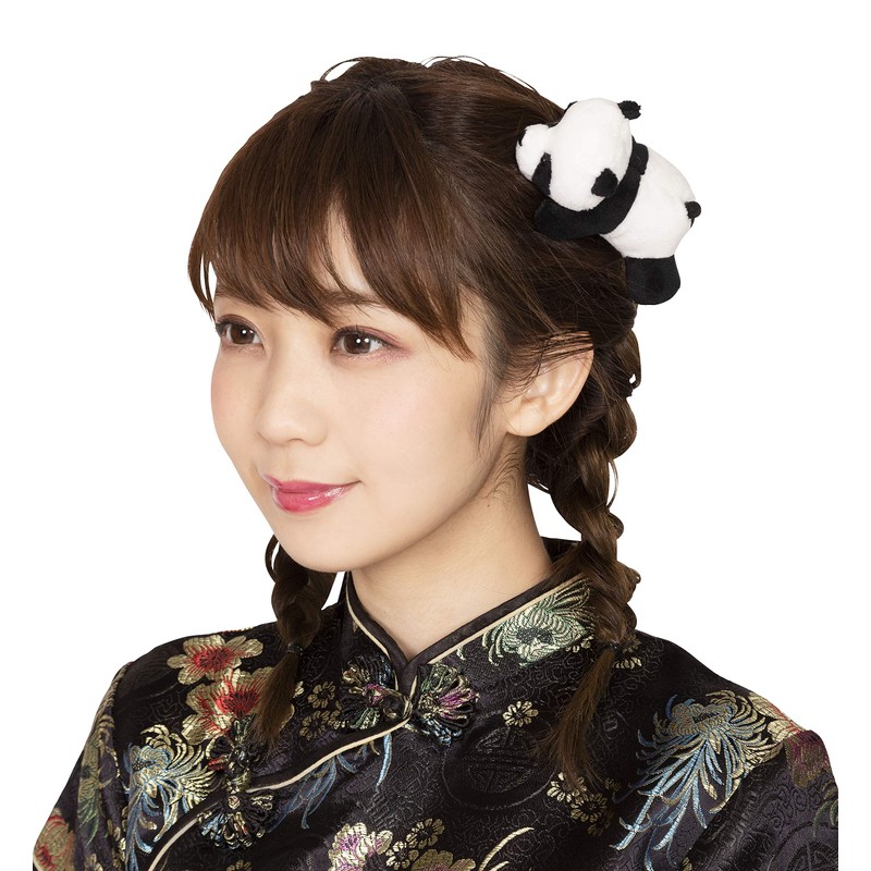 Party City Variety Goods Huggable Panda Hairpin White Black