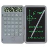 Grey Scientific Calculator with Erasable Writing Board, 12-Digit LCD Display