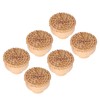6pcs Round Drawer Knobs Wood Rattan Woven Handmade Drawer Pulls