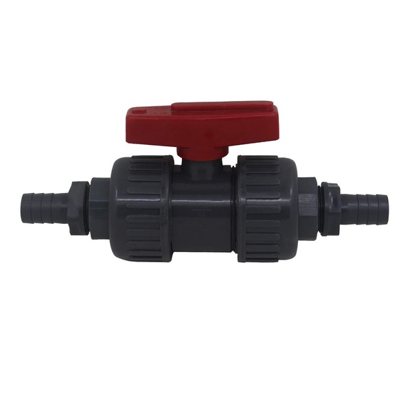 Double Union Ball Valve PVC Threaded Inline Shut Off Valve