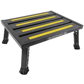 Unbranded Adjustable Aluminum RV Step Stool Foldable Non-Slip Platform Supports 1000lb New