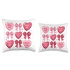 Valentine's Day Messages of Love Cute Pink Coquette Hearts Throw