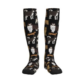 AIMASTZ Cute Dogs Animal Compression Socks Women Men, Calf Knee High Socks For Athletic Running Cycling Nurse