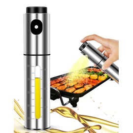 Lauon Oil Sprayer for Cooking, 100 ml Stainless Steel Oil Dispenser for Air Fryer, Kitchen Utensils, Oil Bottle for Salad, BBQ, Baking, Roasting, Grilling