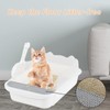 Open Top Cat Litter Box with Scoop, Anti-Splashing High Side