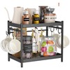 Lifewit 2 Tier Plastic Cup Holder with Metal Stand, Coffee