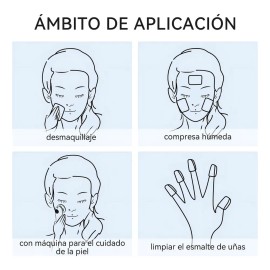 Almohadilla Desmaquillante Celulosa Limpieza Facial 150 Pz                                                                                            