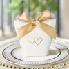 BETESSIN Wedding Favours - Pack of 25 White Guest Gift