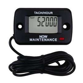 Runleader Self Powered Hours Tachometer, Maintenance Reminders for Garden Lawn Tractor Wood Splitter Generator Compressor Marine Jet Ski Scooter Snow Blower Paramotor