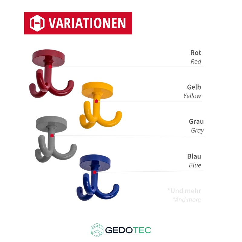 Gedotec Ceiling hook made of plastic, KITA, 1 piece rotating