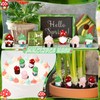 WinnerWhy 24 Pcs Spring Mini Resin Gnomes Mushroom Gnomes Figurine
