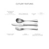 Robert Welch RW2 Satin Cutlery Coffee/Espresso Spoon, Set of 8.