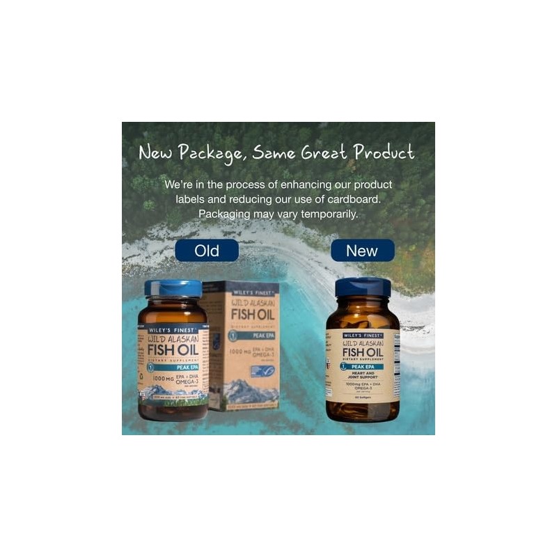Wileys Finest Peak EPA Fish Oil Capsules - 60 caps
