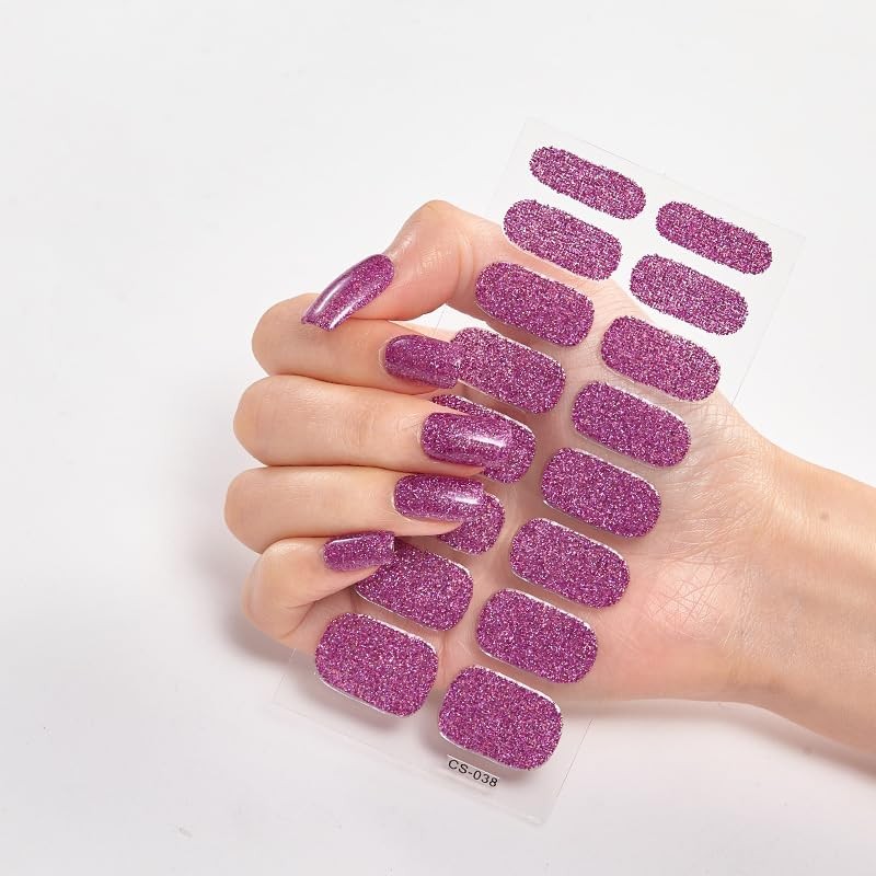 Pegatinas Autoadhesivas para Uñas, 128 Piezas de Tiras de Esmalte