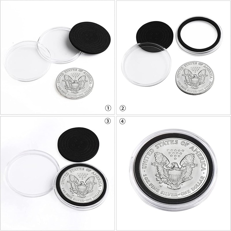 SPLF 120 Pieces 46mm Coin Capsules and 7 Sizes (20/25/30/35/38/40/46mm)
