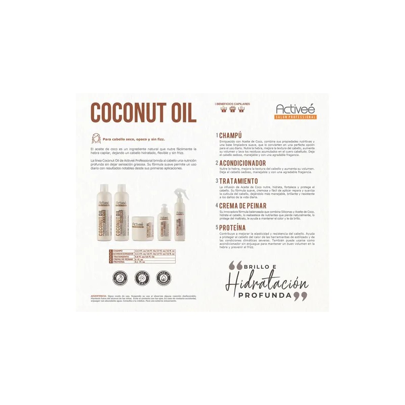 Crema para Peinar Professional Coco Oil Tecnologia para cuidado Cabello