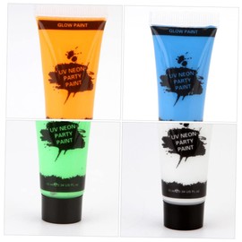 TOVINANNA 24pcs Paints Colors Washable Bodypaint for Festivals Parties Events Easy to Apply Skin-friendly Fluorescent Body Art