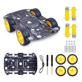 XiaoR Geek Robot Chassis 4WD Robot Car Smart Chassis Kit with 4 TT Motor for Arduino/Raspberry Pi/Jetson Nano, Smart Robotic Car Chassis DIY Learning Kit