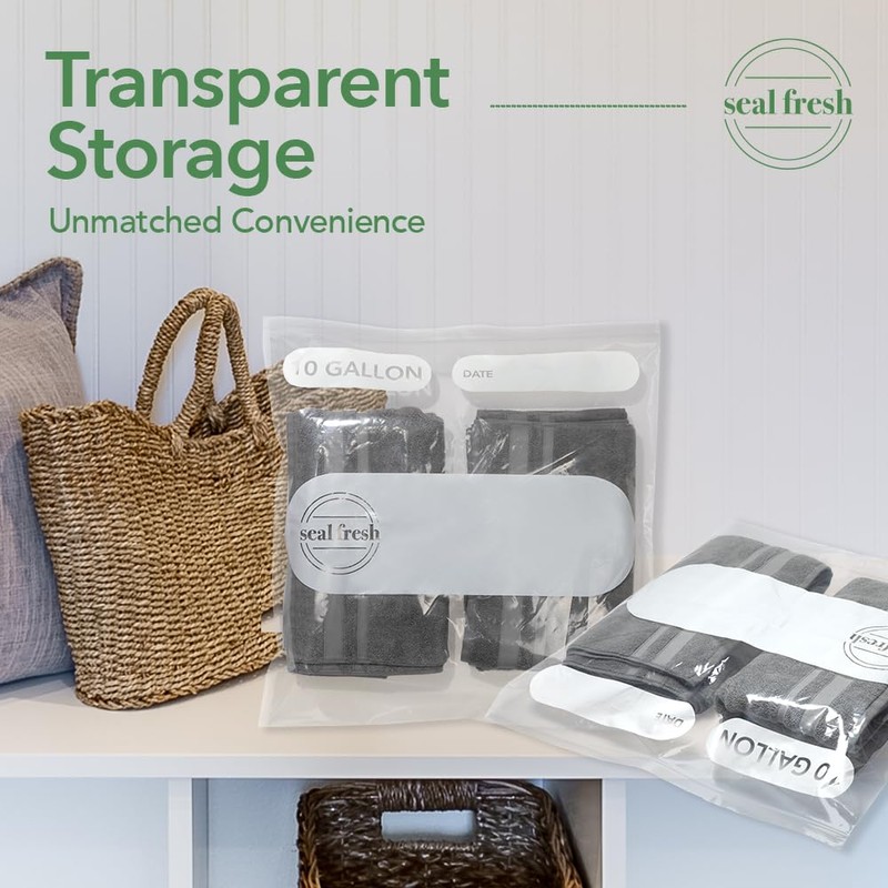 Seal Fresh Seal Fresh 10 Gallon Large Plastic Storage Bags