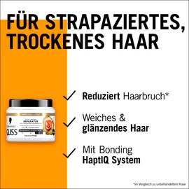 Gliss 4-in-1 Kur Reparatur Total Repair (400 ml), Haarkur mit HAPTIQ System & Keratin für geschmeidiges Haar voller Glanz, Haarmaske reduziert Haarbruch