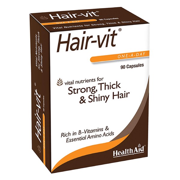 Hair VIT 90 Caps, Once Daily, Vital Nutrients for Strong, Thick, & Shiny Hair, Rich in B-Vitamins & Essential Amino Acids