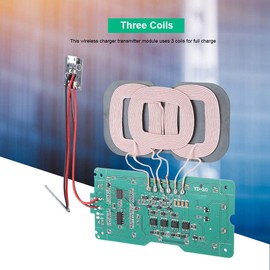 Qi Wireless Charger PCBA Circuit Board, 3 Coil Wireless Charging Micro USB Port DIY with Micro Port, Wireless Charger Receiver for Qi Standard Phones