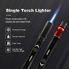 Butane Cigar Torch Lighter with Fuel Window Powerful Jet Flame