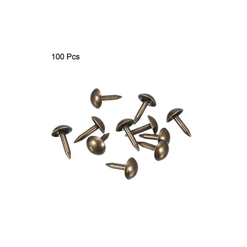 sourcing map Upholstery Nails Tacks 6mm Dia 8mm Height Retro