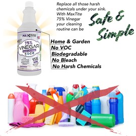 MAXTITE Ultra-Concentrated 75% Vinegar for Home & Garden Cleaning (32 oz)