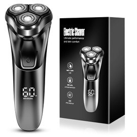 TicEaik Afeitadora Eléctrica,Pantalla LED inteligente Shaver,Totalmente Lavable,Recortadora Barba Multifuncional para Barba, Nariz, Cabello