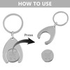 TNSLAND 2 Pcs Shopping Cart Token Car Key Chain Shopping