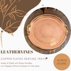 Traditional Design Handmade Hammered Copper Serving Tray with Brass Handle