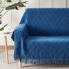 BOURINA Textured Solid Soft Sofa Throw Couch Cover Knitted Decorative
