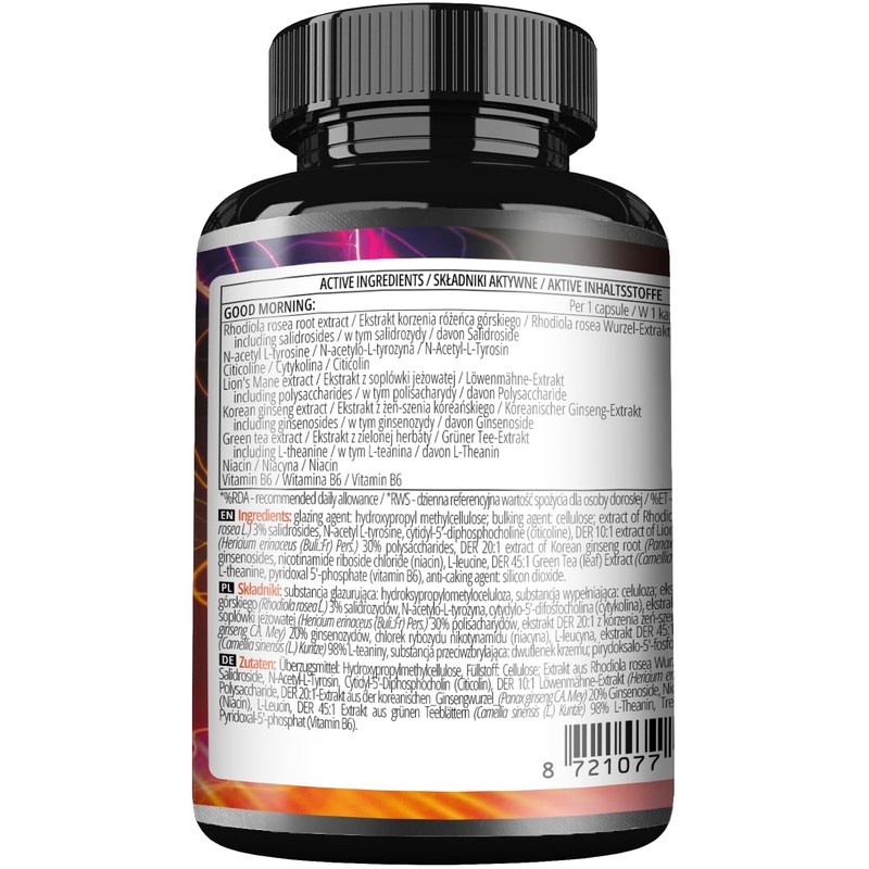Good Morning - 150 Vegan Capsules - Natural Extract Blend