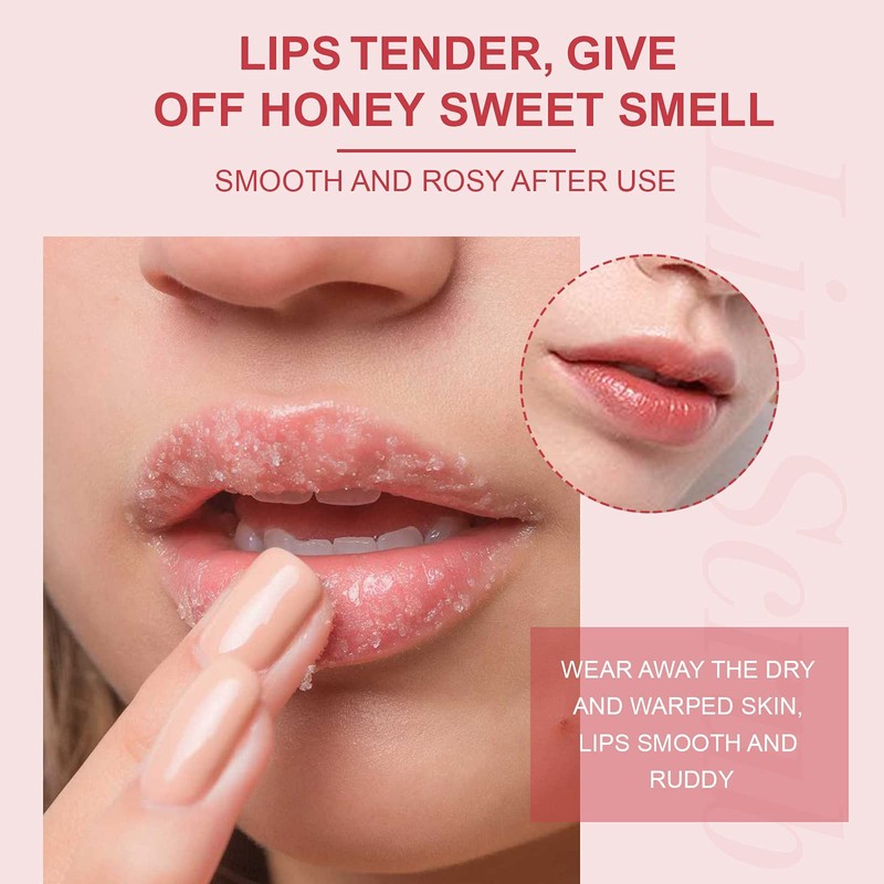 Strawberry Lip Scrub & Repair, Exfoliator & Moisturizer for Chapped,