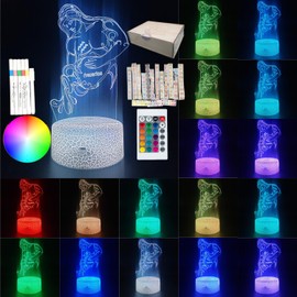 PHONECASECUSTOM.COM Personalize 3D Illusion Lamp Zodiac, 3D Libra Night Light Remote Control Desk Visual Lamp 16 Changeable Colors Birthday Gifts Night Lights for Kids Home Decor