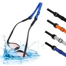 XCDMJ Verstellbares Sportbrillenband, Silikon Sonnenbrillenband, Universal Brillenband, Brillenbänder, Neopren Schwimmfähig Brillenband Herren Damen Kinder für Schutzbrille (4 Farben)