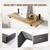 Storystore Shelf Brackets, Heavy Duty Hook Brackets for Shelves, Black