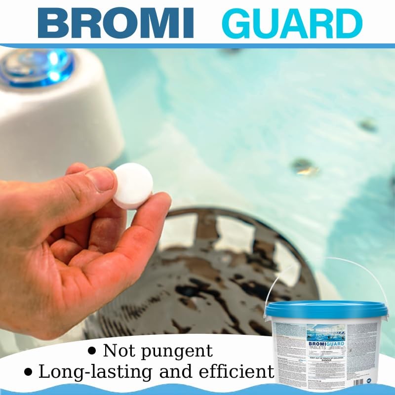BROMIGUARD【 5.5 lbs】 1inch Bromine Tablets for Spa Hot Tub,