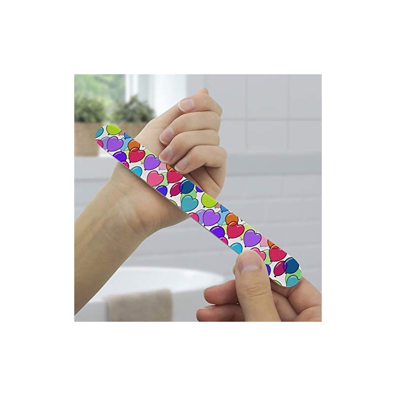 Colorful Balloons Pattern Double-Sided Nail File Emery Board Set 4