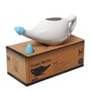 HealthGoodsIn Ceramic Neti Pot with Salt, Dishwasher Friendly, with 2