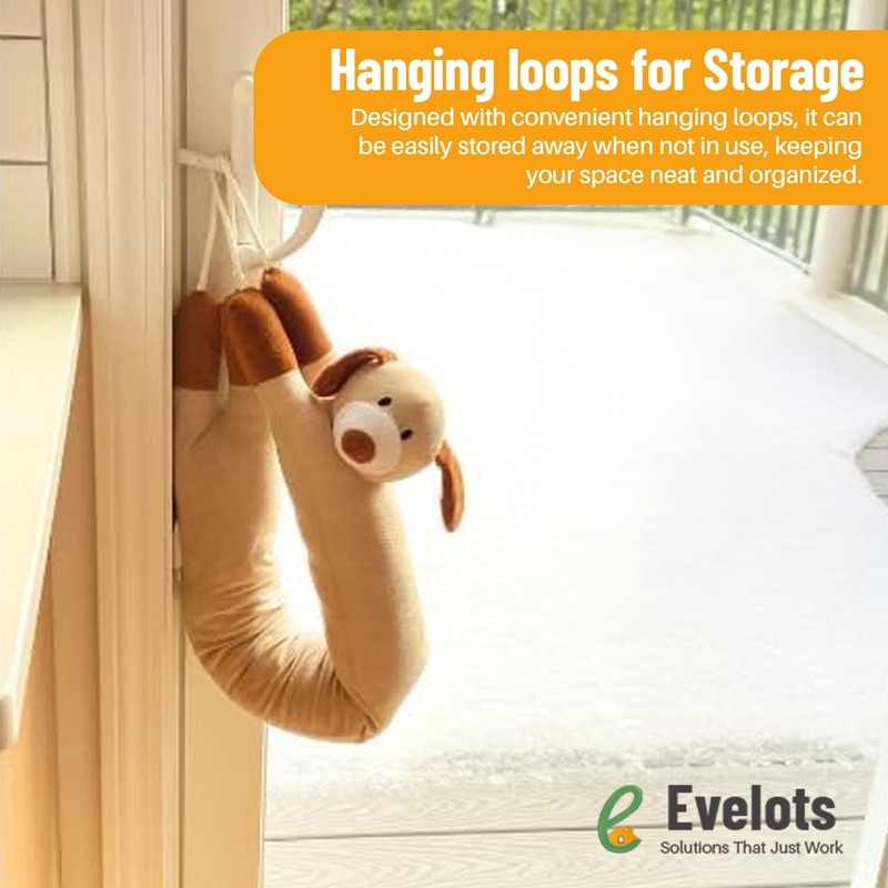 Evelots Under Door Dog Draft Stopper - Weighted - Keep