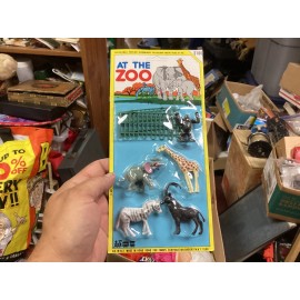 famous toys At The Zoo Animals  Plastic Miniature Animal Figures NIP NOS Hong Kong Famous co