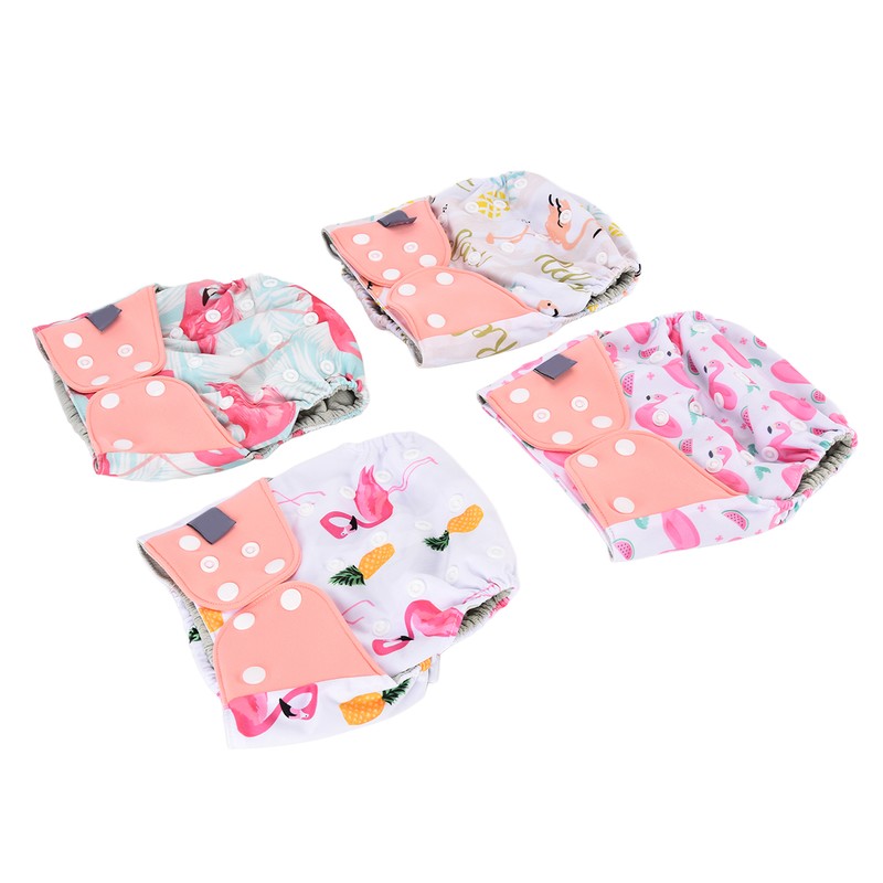 4 Pcs Baby Cloth Diapers Adjustable Washable Reusable Diapers for