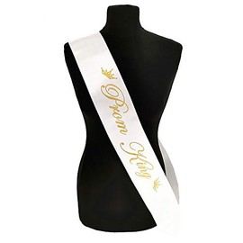White with Gold ‘Prom King’ Sash